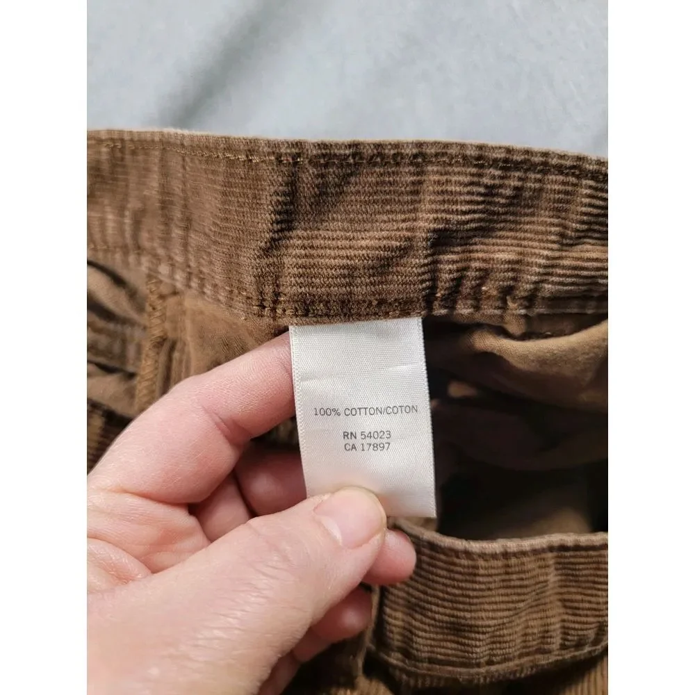 Vtg‎ Banana Republic Corduroy Chino Pants Mens 38x30 Brown Straight Leg